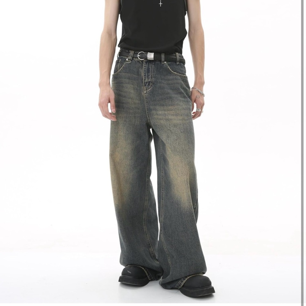 Men’s Worn-out Style Jeans - Size L